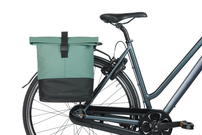 Basil 18502 Cove dubbele fietstas 28-32L zilvergroen/zwart