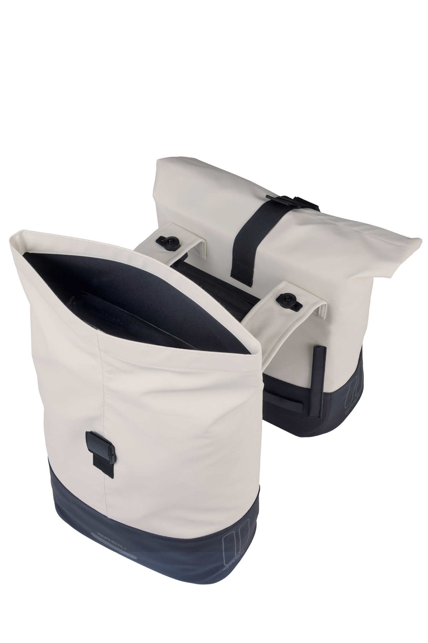 Basil 18504 Cove dubbele fietstas MIK 28-32L gebroken wit/zwart