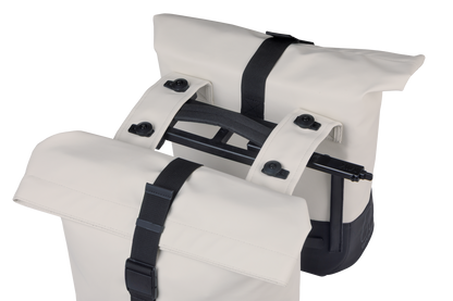 Basil 18504 Cove dubbele fietstas MIK 28-32L gebroken wit/zwart
