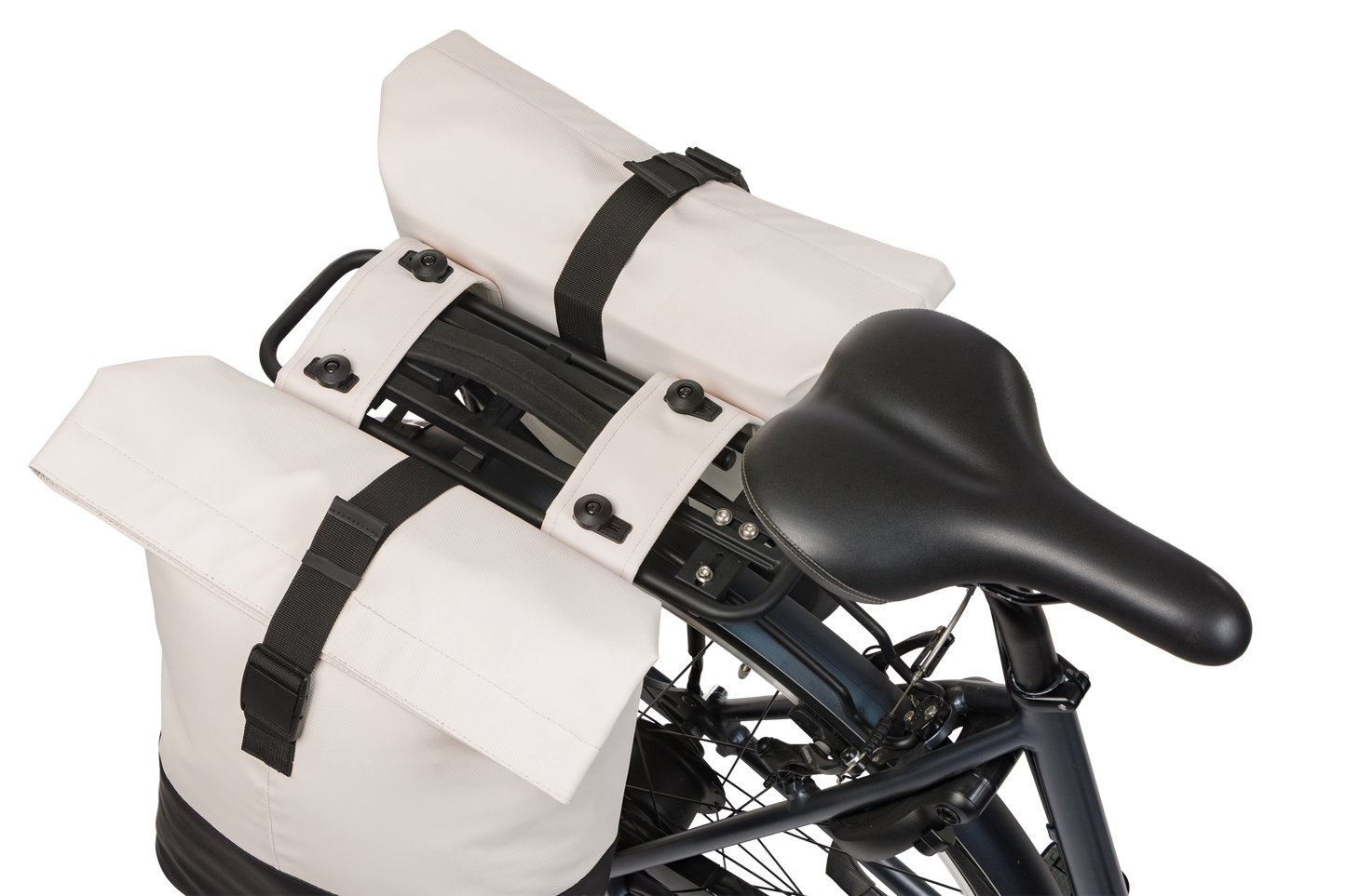Basil 18504 Cove dubbele fietstas MIK 28-32L gebroken wit/zwart
