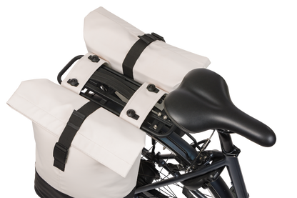 Basil 18504 Cove dubbele fietstas MIK 28-32L gebroken wit/zwart