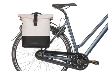 Basil 18504 Cove dubbele fietstas MIK 28-32L gebroken wit/zwart
