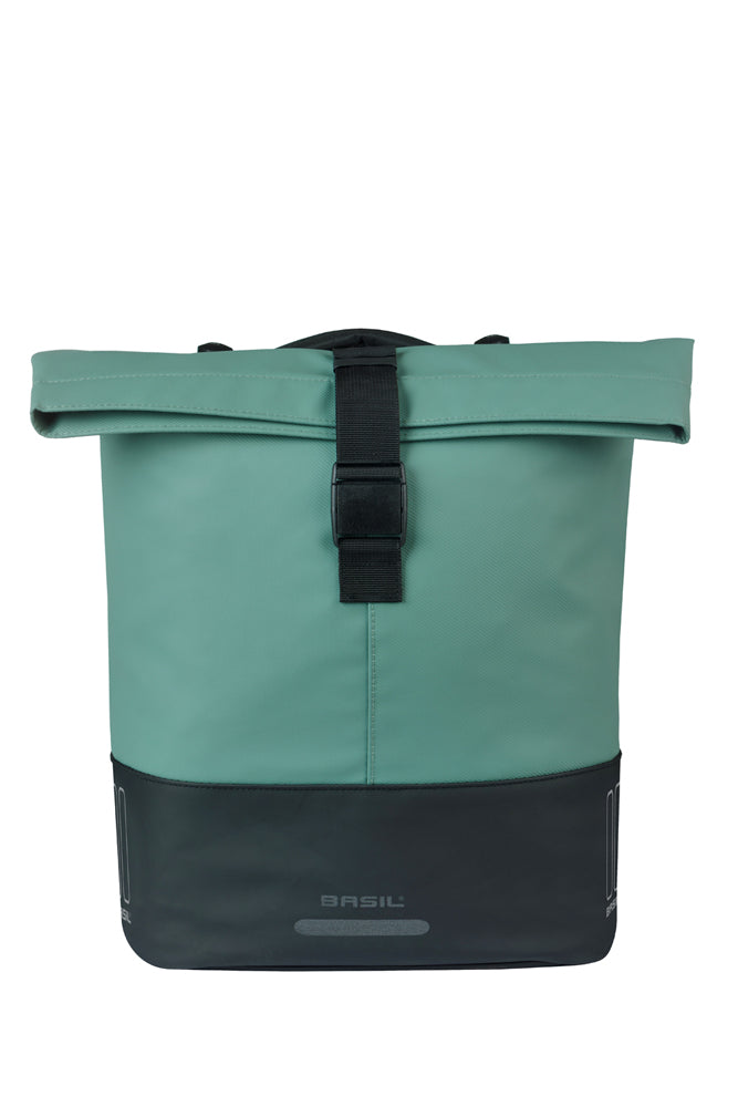 Basil 18505 Cove dubbele fietstas MIK 28-32L zilvergroen/zwart