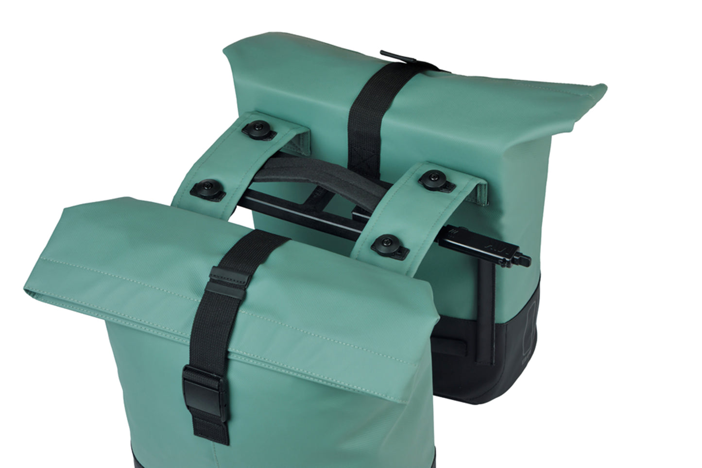 Basil 18505 Cove dubbele fietstas MIK 28-32L zilvergroen/zwart