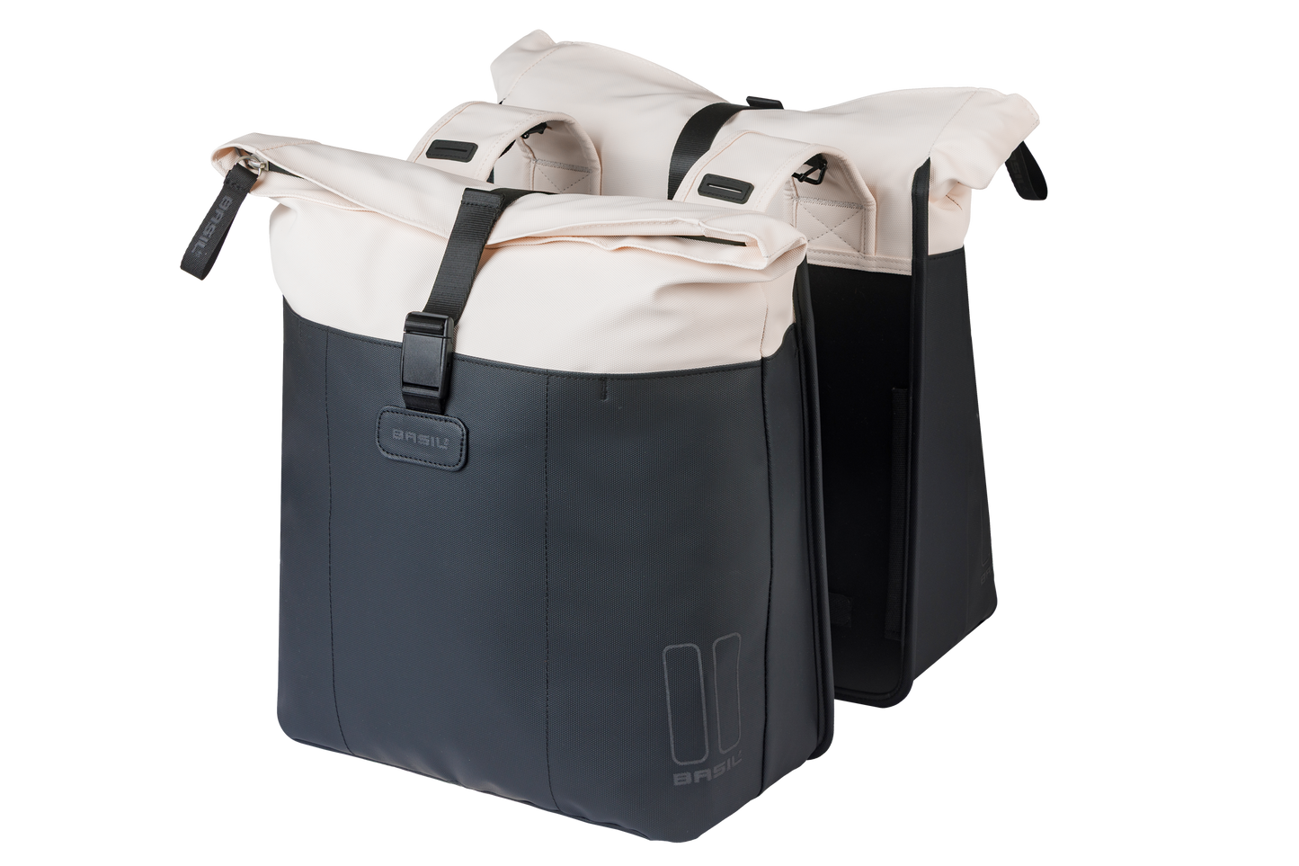Basil 18516 Vive dubbele fietstas 28-35L gebroken wit/zwart