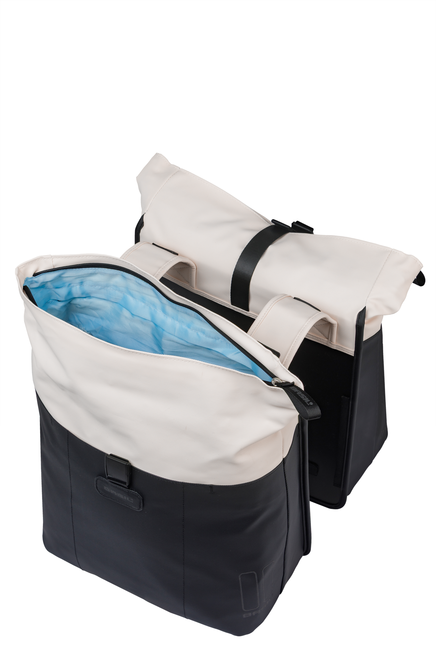 Basil 18516 Vive dubbele fietstas 28-35L gebroken wit/zwart