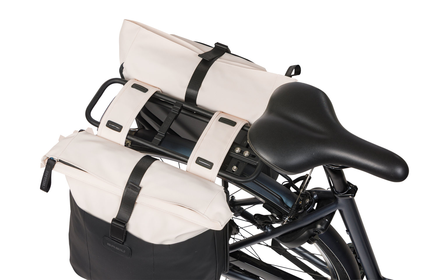 Basil 18516 Vive dubbele fietstas 28-35L gebroken wit/zwart