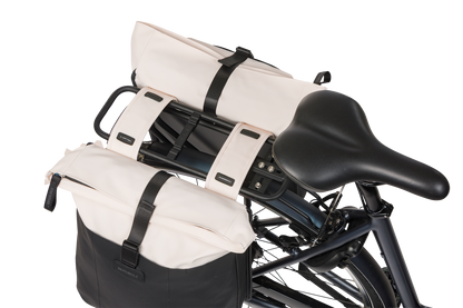 Basil 18516 Vive dubbele fietstas 28-35L gebroken wit/zwart