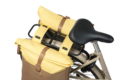 Basil 18517 Vive dubbele fietstas 28-35L zand/geel