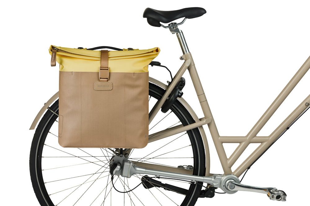 Basil 18520 Vive dubbele fietstas MIK 28-35L zand/geel