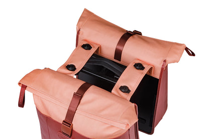 Basil 18521 Vive dubbele fietstas MIK 28-35L bordeaux/roze
