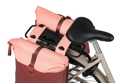 Basil 18521 Vive dubbele fietstas MIK 28-35L bordeaux/roze