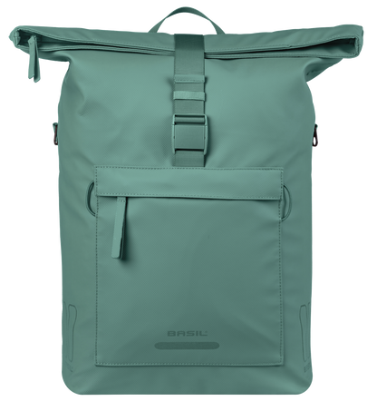 Basil 18542 Brooklyn schoudertas MIK Hooks 17L zilvergroen