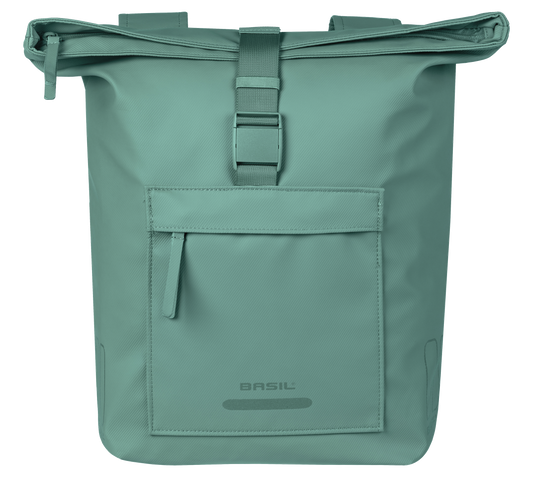 Basil 18548 Brooklyn dubbele fietstas 41L zilvergroen