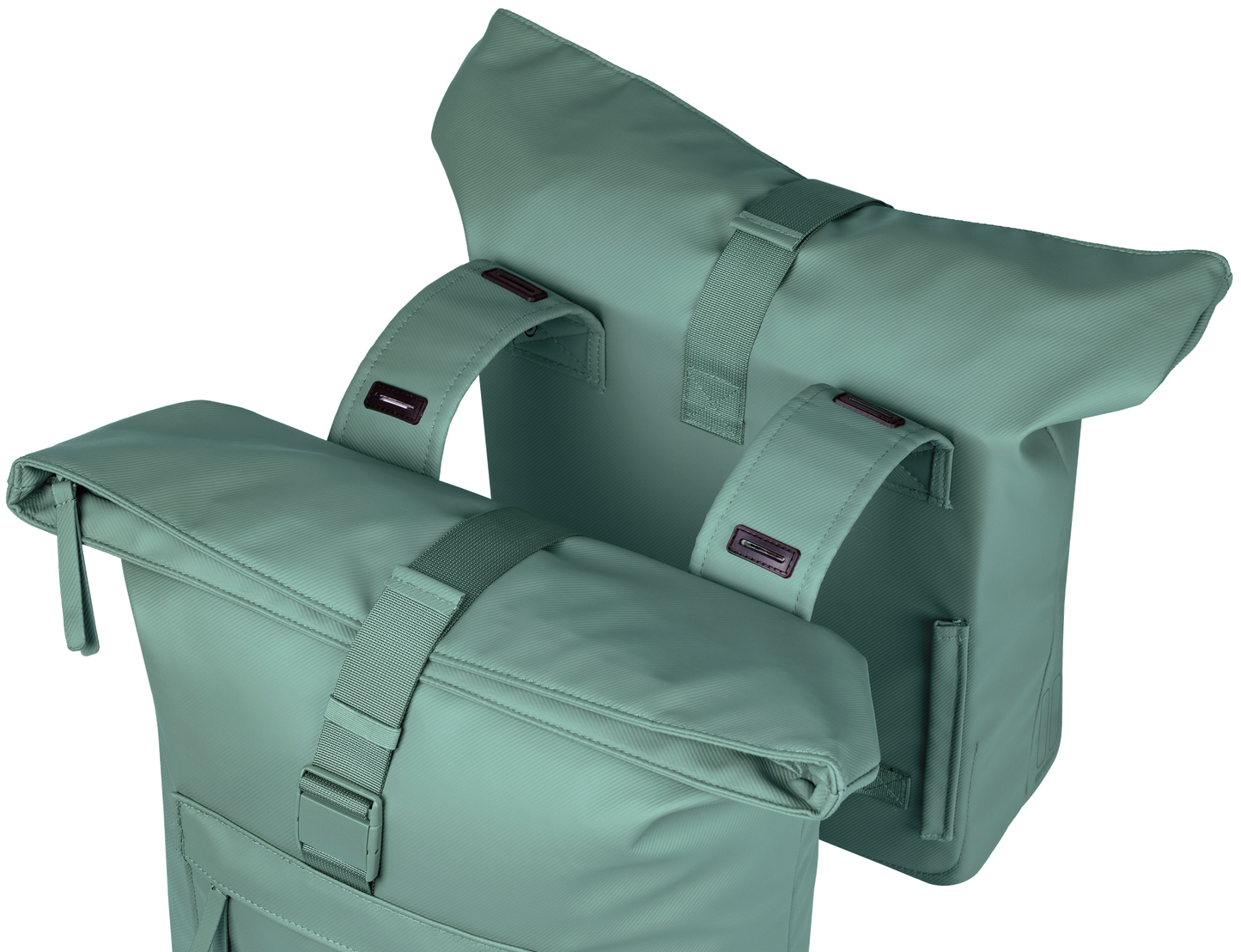 Basil 18548 Brooklyn dubbele fietstas 41L zilvergroen