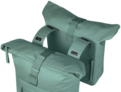 Basil 18548 Brooklyn dubbele fietstas 41L zilvergroen