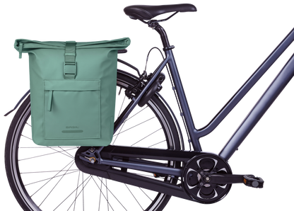 Basil 18548 Brooklyn dubbele fietstas 41L zilvergroen