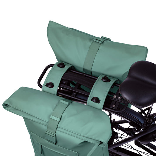 Basil 18551 Brooklyn - dubbele fietstas MIK - 41L - zilvergroen