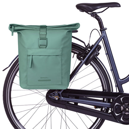 Basil 18551 Brooklyn - dubbele fietstas MIK - 41L - zilvergroen