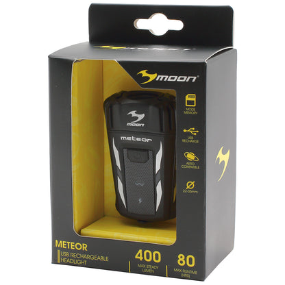 Moon Meteor zwart 1 witte Cree XP-G LED 8 functies max 400 lumen opldb. USB