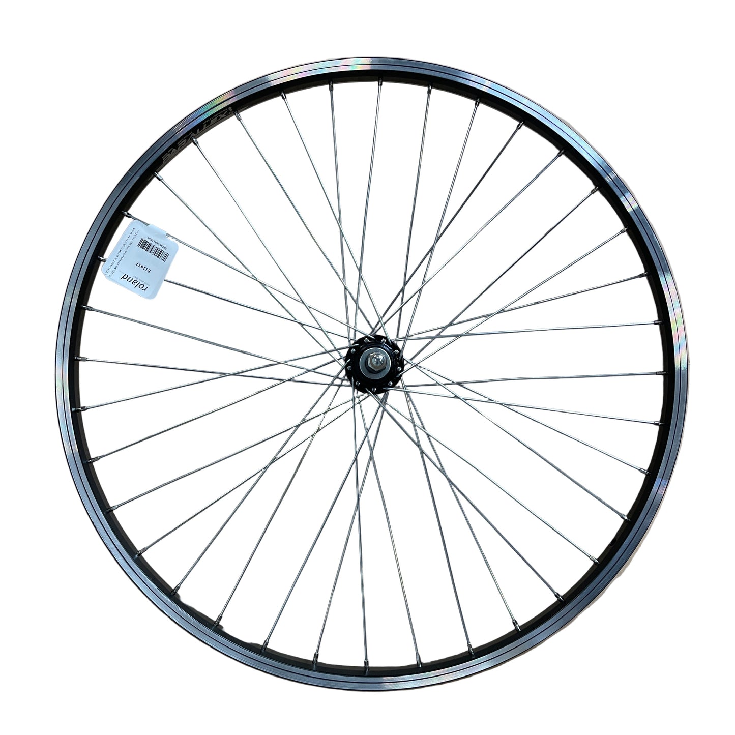 Achterwiel 26" 21-559 alu. zwart Parallex freewheel vast spaak 14