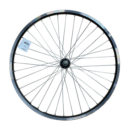 Achterwiel 26" 21-559 alu. zwart Parallex freewheel vast spaak 14