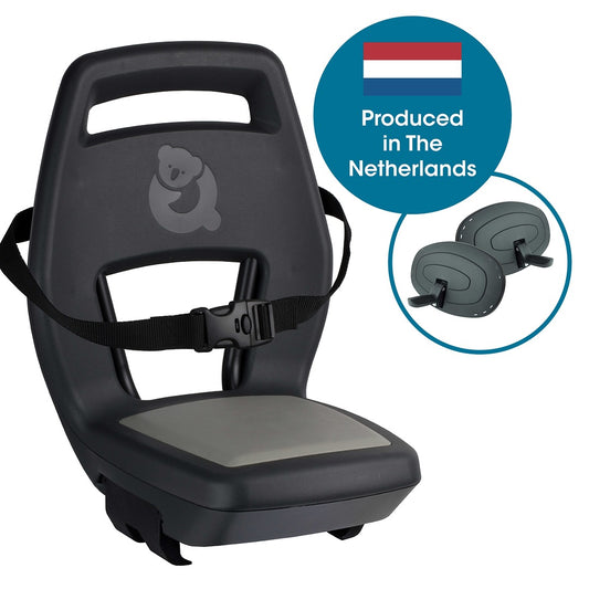 Qibbel Q341 Junior 6+ zitje antraciet/grijs incl. voetsteunen en voetbeschermingsplaten