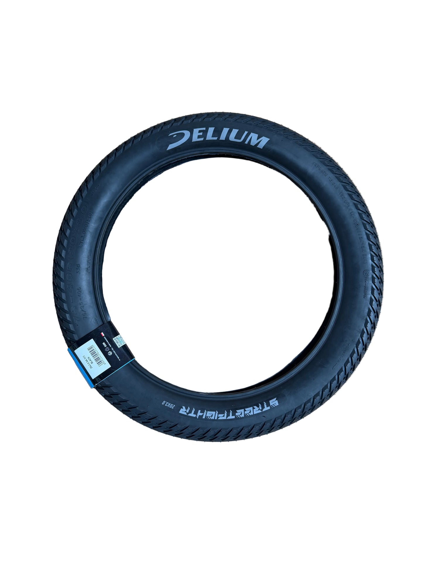 Bub. 76-406 / 20x3.00 Delium Streetfightr zwart SA-313 - Fatbike