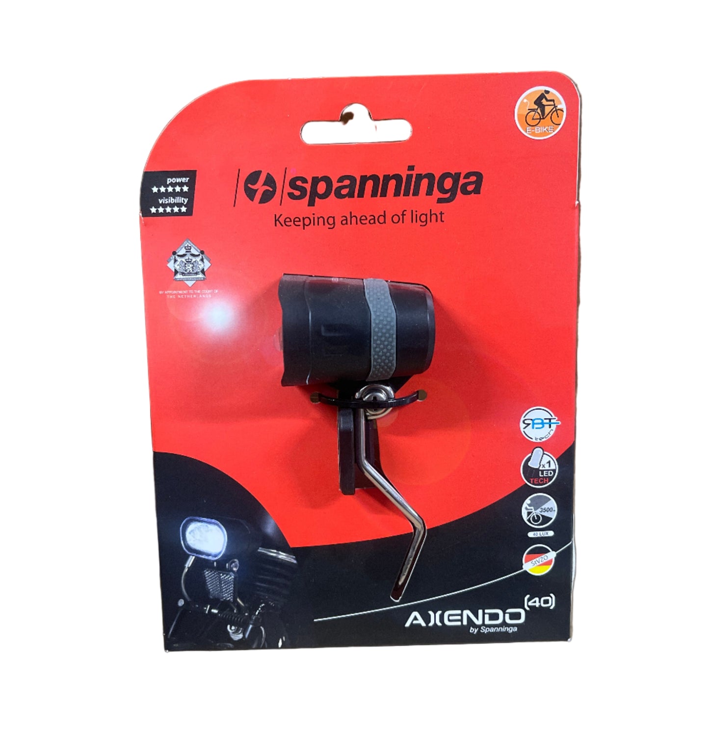 Spanninga Axendo 40 XE E-Bike koplamp 6-36VDC BR195