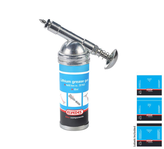 Elvedes 2019035 vetspuit 80 ml. incl. labels voor het soort vet (vet niet inbegrepen)