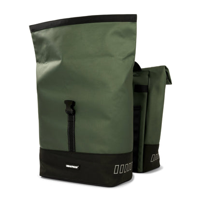 Urban Proof Double Rolltop Bag 38L groen - Recycled