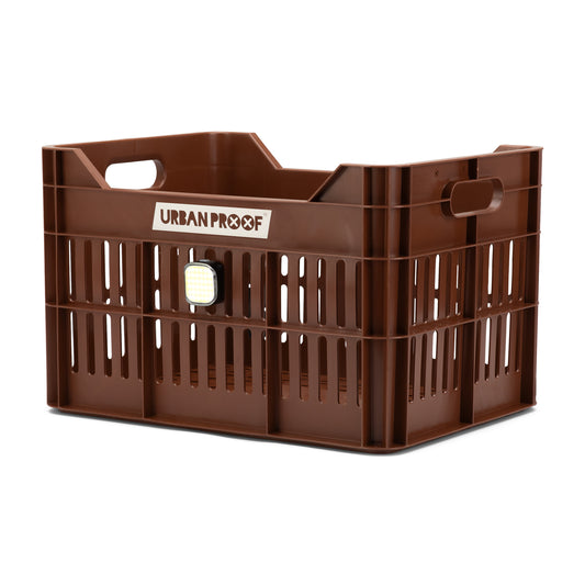 Urban Proof fietskrat 30L Click Deep Brown - Recycled