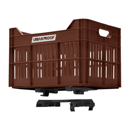 Urban Proof fietskrat 30L Click donkerbruin - Recycled