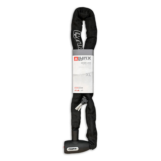Lynx kettingslot Cityline XL120 black 10 mm. x 120 cm. nylon hoes