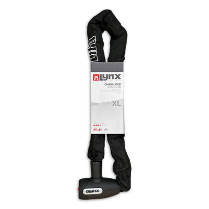 Lynx kettingslot Cityline XL95 black 10 mm. x 95 cm. nylon hoes