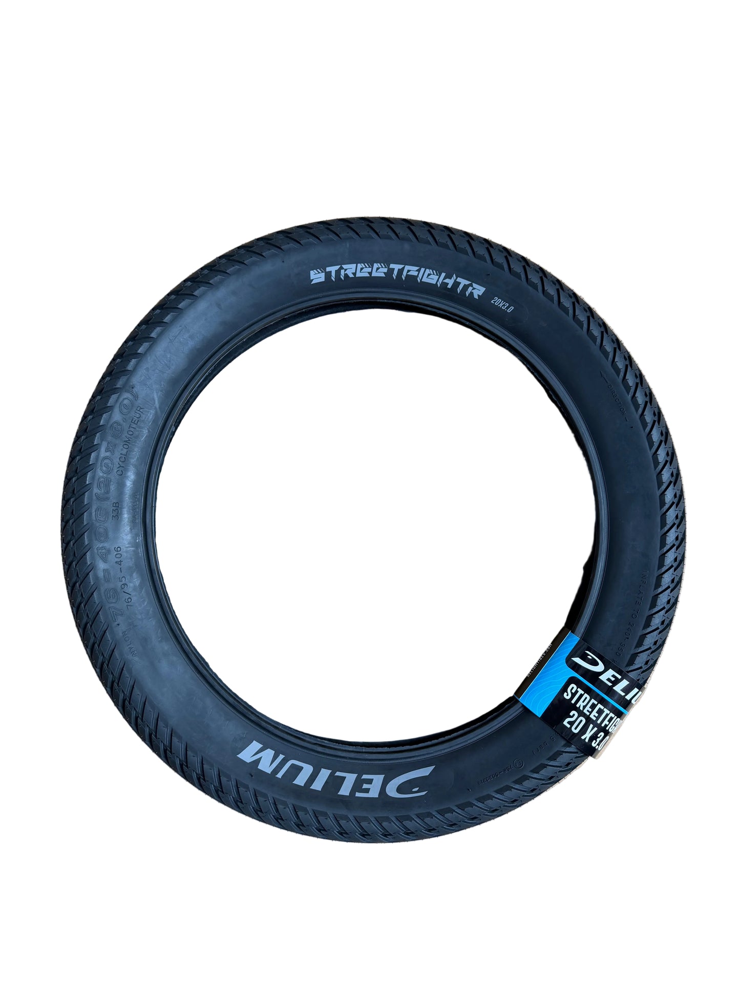 Bub. 76-406 / 20x3.00 Delium Streetfightr zwart SA-313 - Fatbike