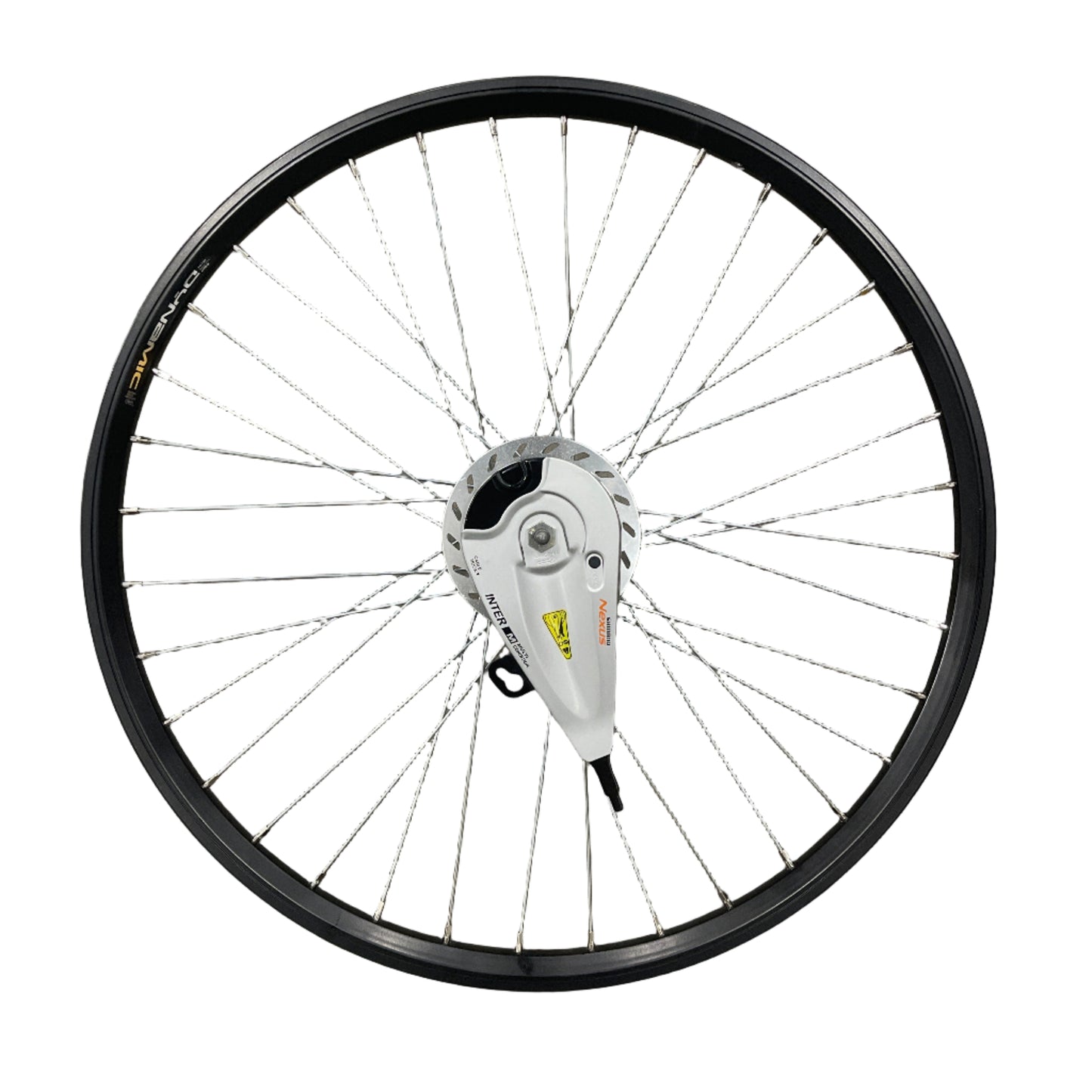 Voorwiel 26" - 559 Vision25 leenfiets zwart RVS spaken RB voornaaf+remplaat