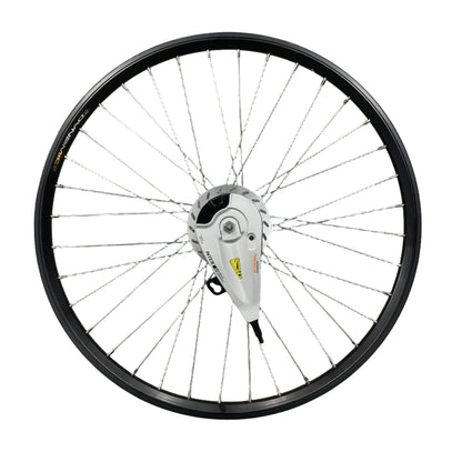 Voorwiel 26" - 559 Vision25 leenfiets zwart RVS spaken RB voornaaf+remplaat