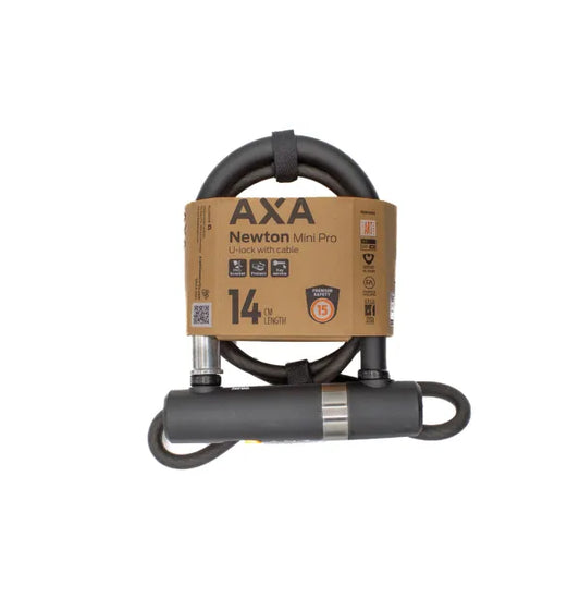 AXA Newton Mini Pro U-Lock + cable 10-100 ART2**