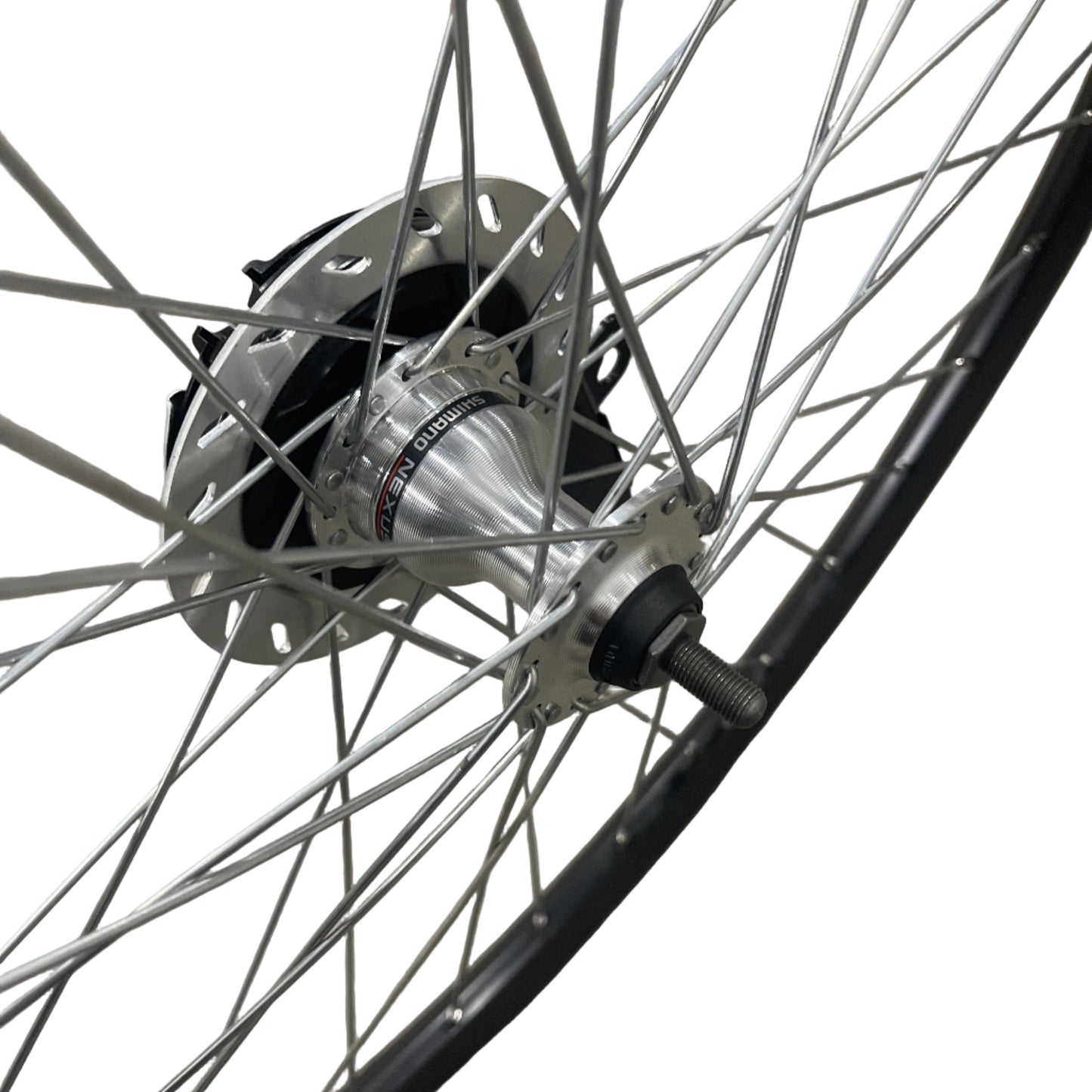 Voorwiel 28" - 622 Dynamic zwart RVS spaken Nexus voornaaf RB compleet met remplaat