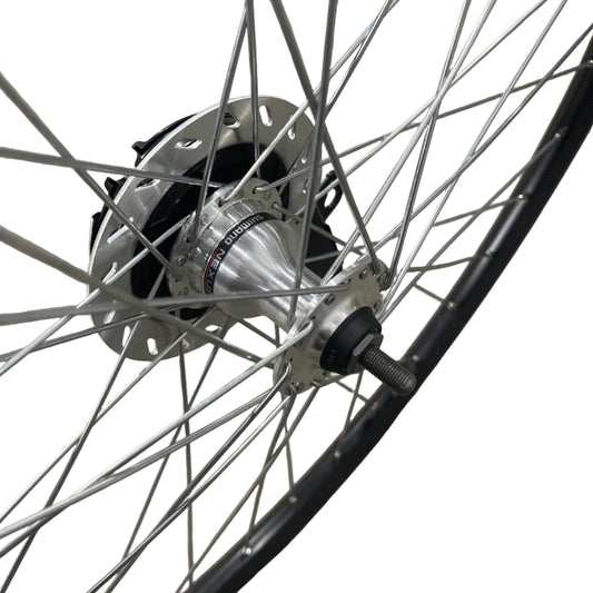 Voorwiel 28" - 622 Dynamic zwart RVS spaken Nexus voornaaf RB compleet met remplaat