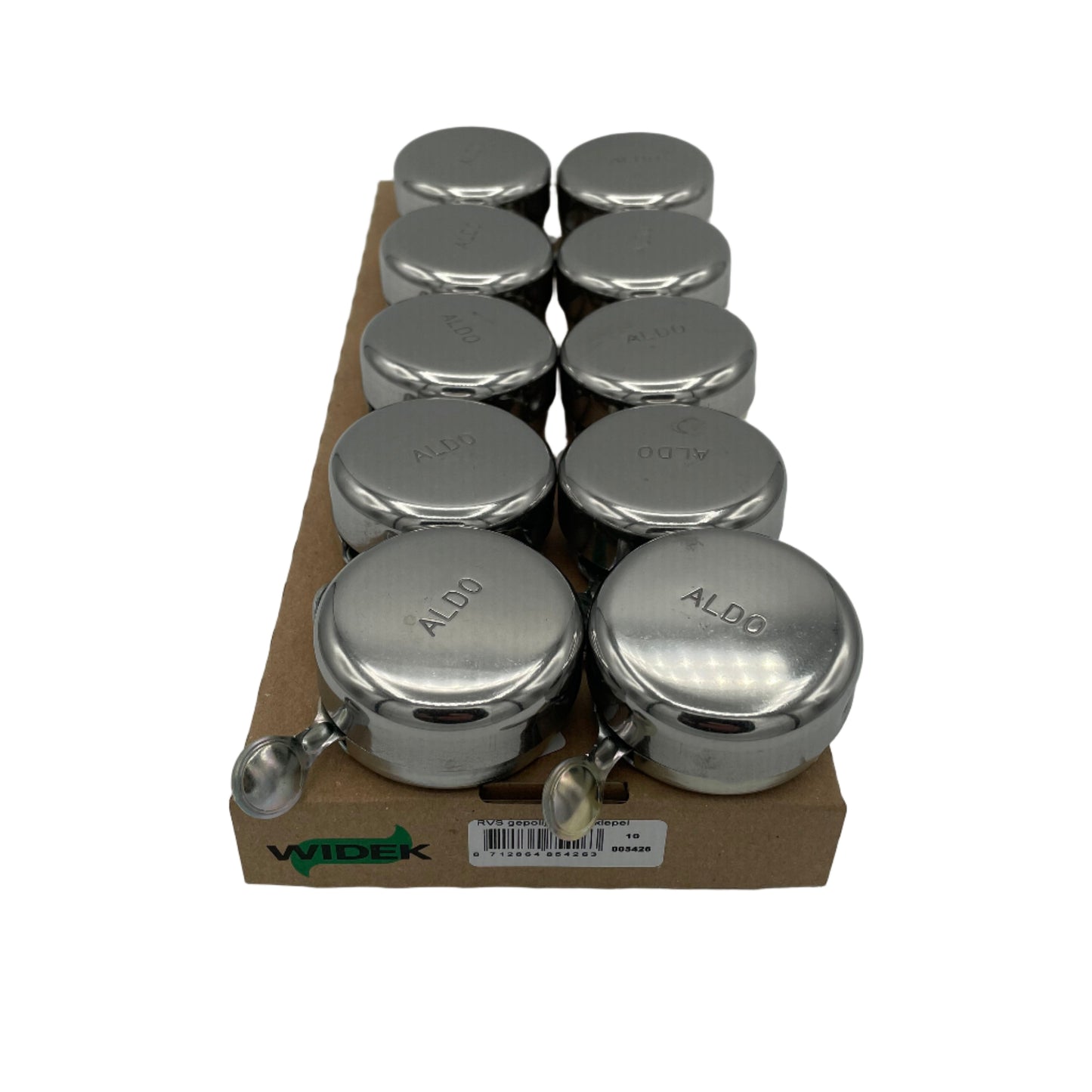 Widek RVS gepolijste ALDO bel met stalen klepel (10)