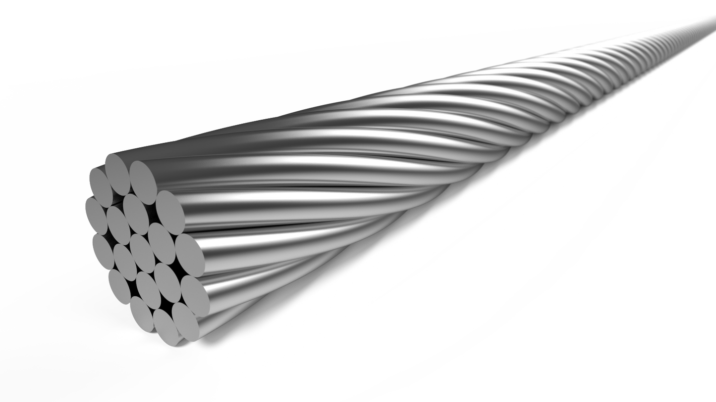 Elvedes 6427RVS-3M rem binnenkabel 3000 mm. 1x19 draad RVS Ø1,5 mm. met t-nippel Ø7x6 mm.