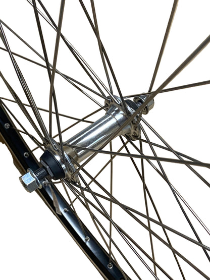 Voorwiel 28"- 622X19 Connect alu. zwart FM21 vast sp. 14 RVS