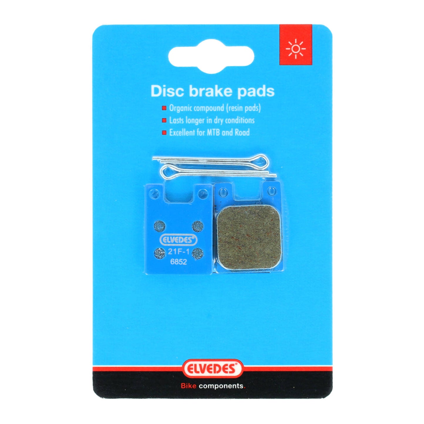 Elvedes 6852 disc brake pad compatible with Hope 2 Pistin / Giant MPH 2000