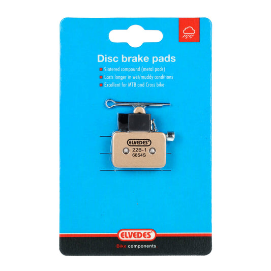 Elvedes 6854S disc brake pad compatible with Shimano Deore Mech. / Deore M525 Hydr. sintered