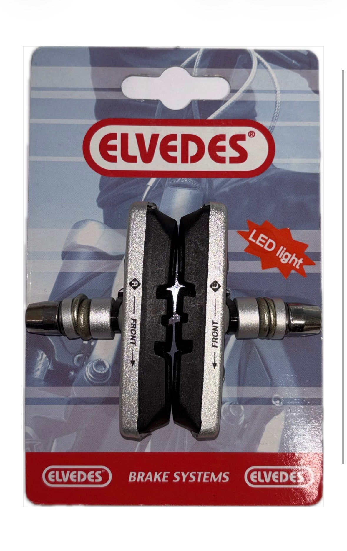 Elvedes 6800 v-brake remblok set alu. 58 mm. met led