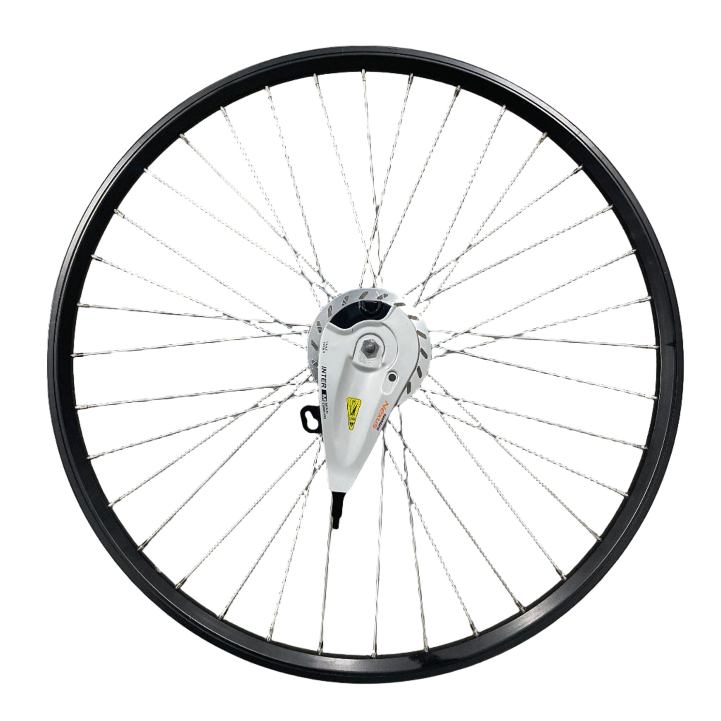 Voorwiel 28" - 622 Dynamic zwart RVS spaken Nexus voornaaf RB compleet met remplaat