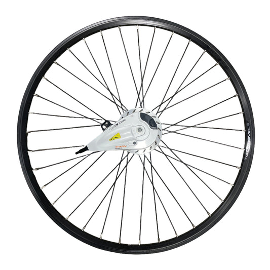 Voorwiel 28" - 622 Dynamic zwart/zwarte spaken alu. Shimano RB