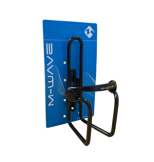 M-Wave bidonhouder aluminium zwart met beschermdoppen